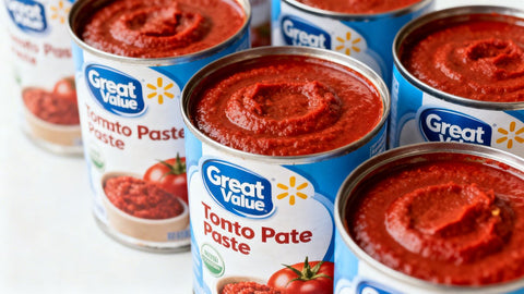 Walmart Great Value tomato paste cans