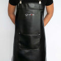 J’adore vegan leather apron, durable, waterproof, perfect for kitchen or studio, stylish and easy to clean.